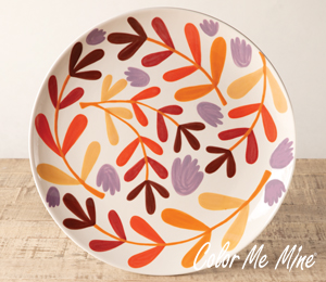 Sugarland - Color Me Mine Fall Floral Charger