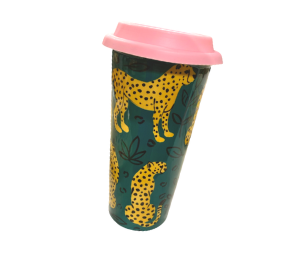 Sugarland - Color Me Mine Cheetah Travel Mug
