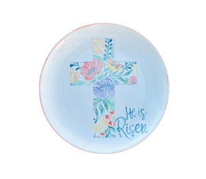 Sugarland - Color Me Mine Floral Cross Plate